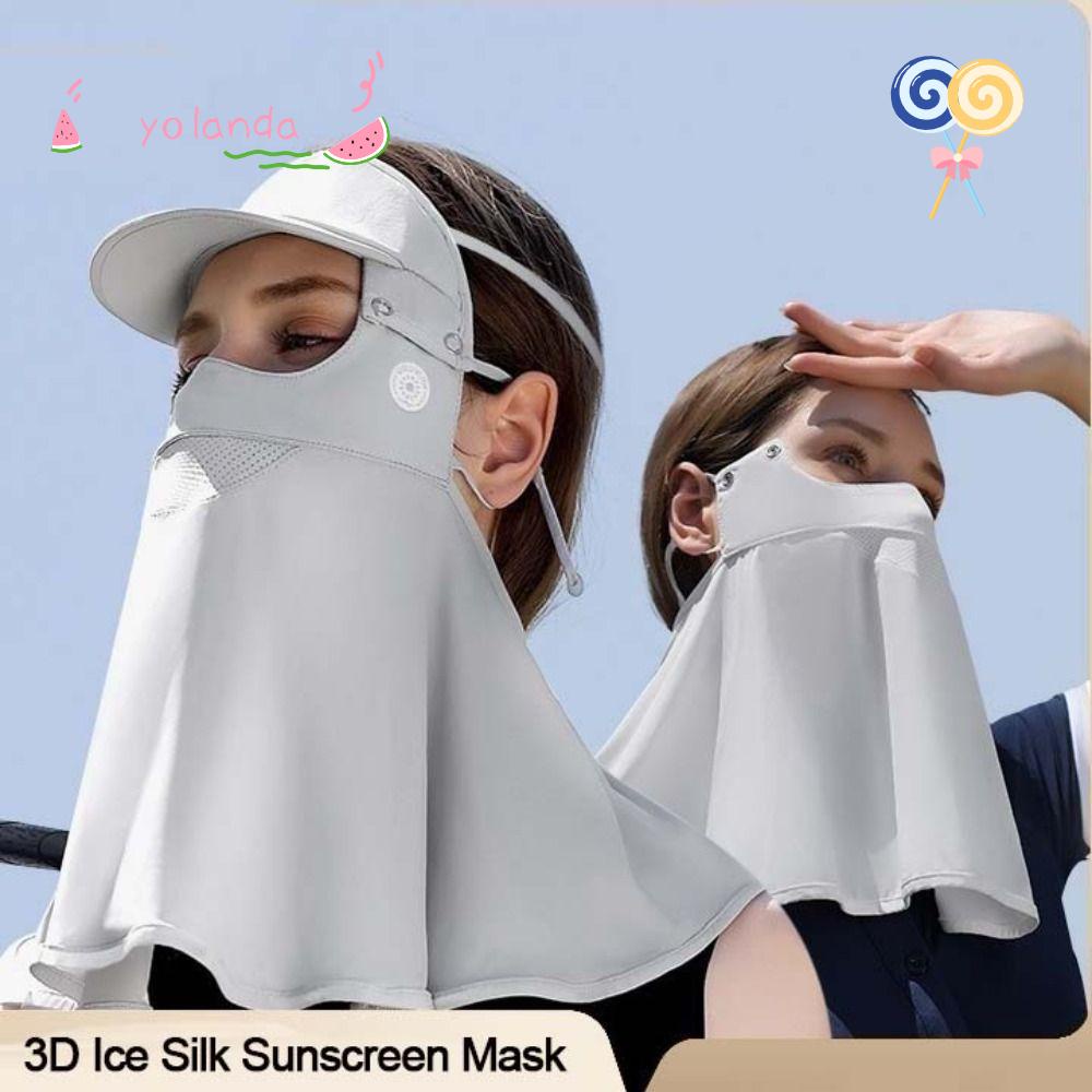 YOLA Yếm Ăn Vải Lụa Lạnh Thoáng Khí Chống Nắng Chuyên Dùng Cho Nam Và Nữ