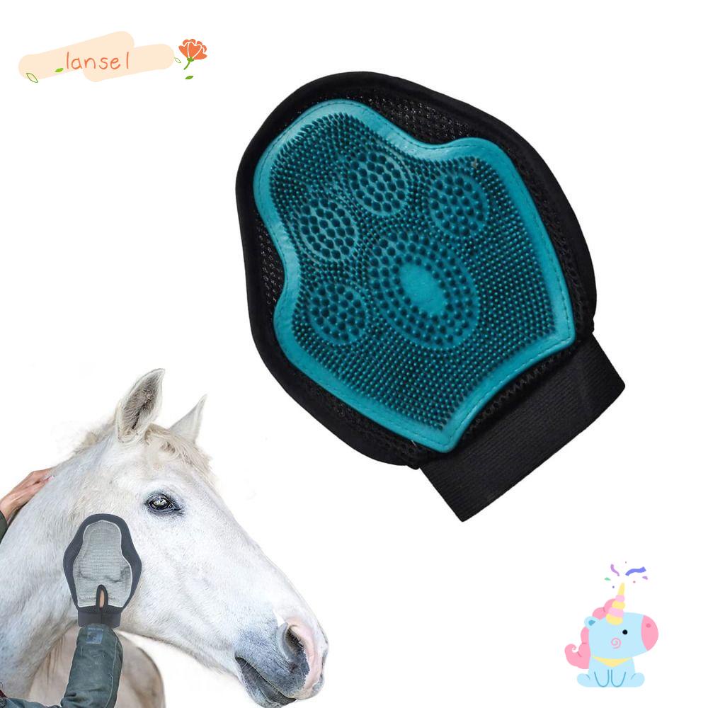 LANSEL Găng Tay Mát Xa Đa Năng Bằng Lông Ngựa TPR Cho Thú Cưng