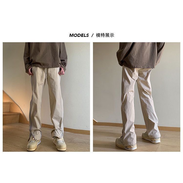 [Boys] Quần Dài Dáng Rộng Đa Năng Phong Cách Đường Phố Đường Phố Mỹ Cho Nam