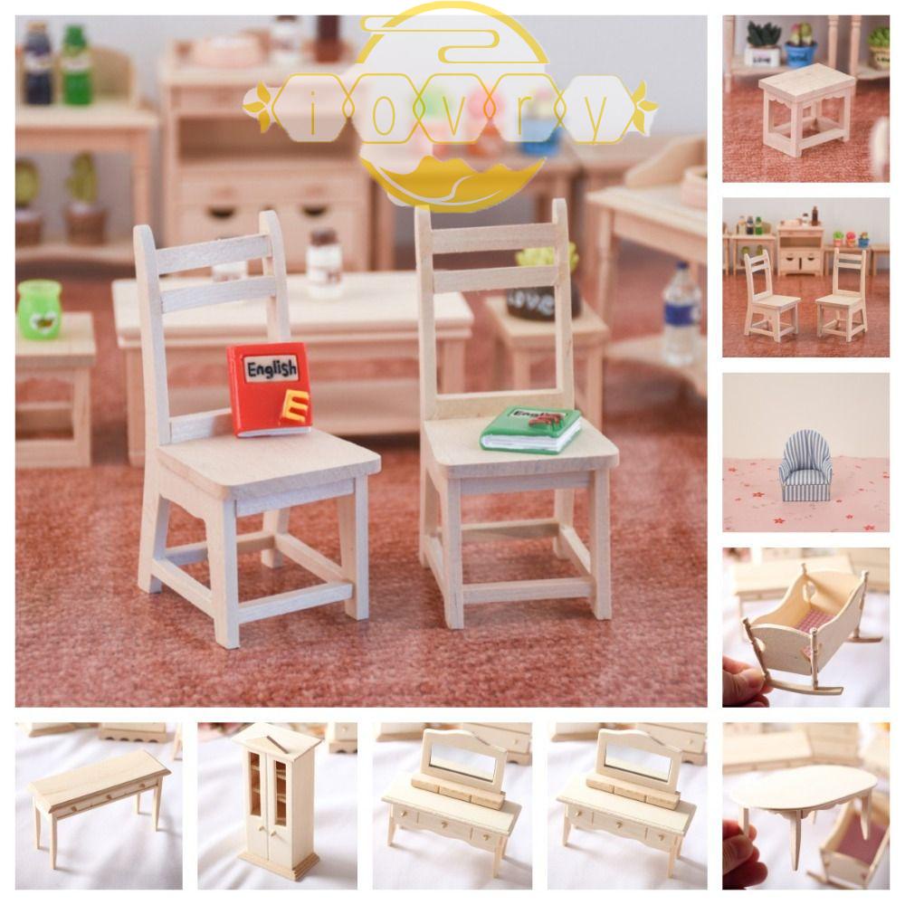 IVORY Mô Hình Nôi Mini Trang Trí Nội Thất Cho Nhà Búp Bê DIY