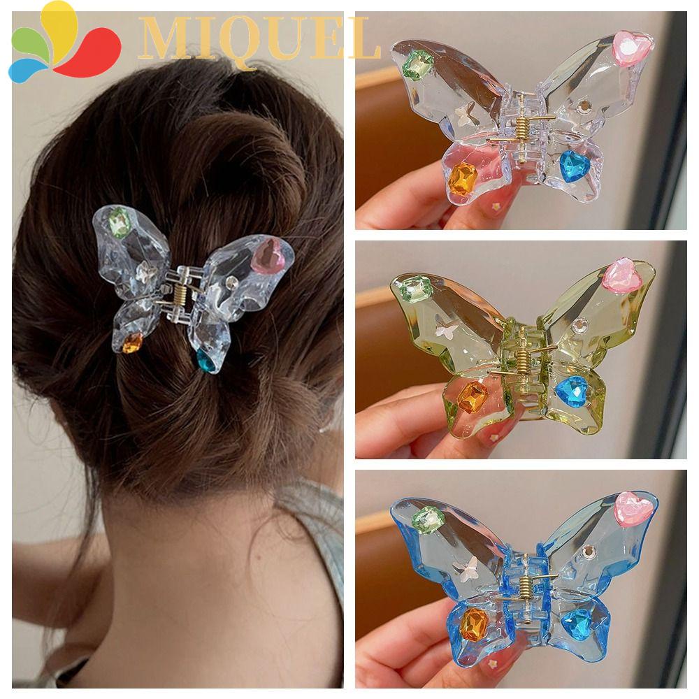 MIQUEL Kẹp Tóc Càng Cua Bằng Nhựa Acrylic Trong Suốt Thanh Lịch Cho Bữa Tiệc