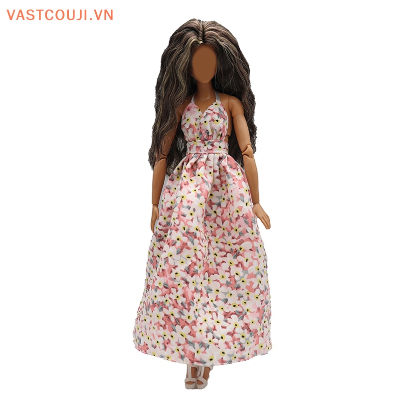 1 Đầm Hai Dây Họa Tiết Hoa Xinh Xắn Cho Búp Bê VASTJI