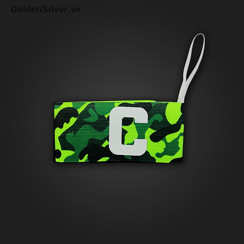 Goldsilver Băng Đeo Cánh Tay Nylon Họa Tiết Rằn Ri Màu Xanh Lá Cây Phong Cách Mới Có Thể Điều Chỉnh Cho Đội Trưởng