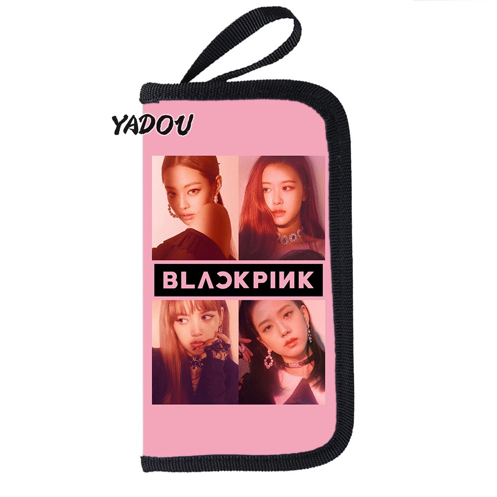 Ví Đựng Thẻ ID / Tiền Xu Có Thể Đảo Ngược In Hình Nhóm Nhạc blackpink Giá Đỡ