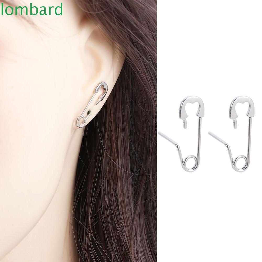 LOMBARD Bông Tai Hình Ghim Cài Phong Cách Hip Hop Hàn Quốc Cá Tính Cho Nam Và Nữ