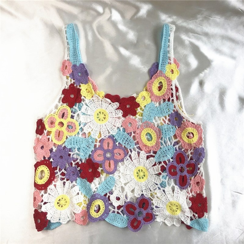 Áo Tank Top Đan Móc Không Tay Thời Trang Mùa Hè Cho Nữ