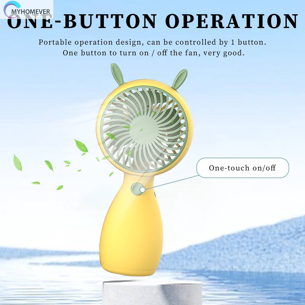 Quạt Làm Mát Mini Cầm Tay Họa Tiết Hoạt Hình Có Cổng Sạc USB Cho Văn Phòng /