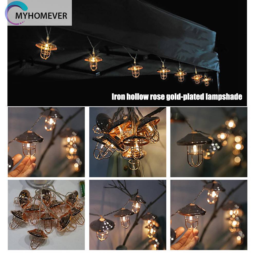 Dây Đèn Cắm Trại Chống Nước IPX4 50LM Phong Cách Retro