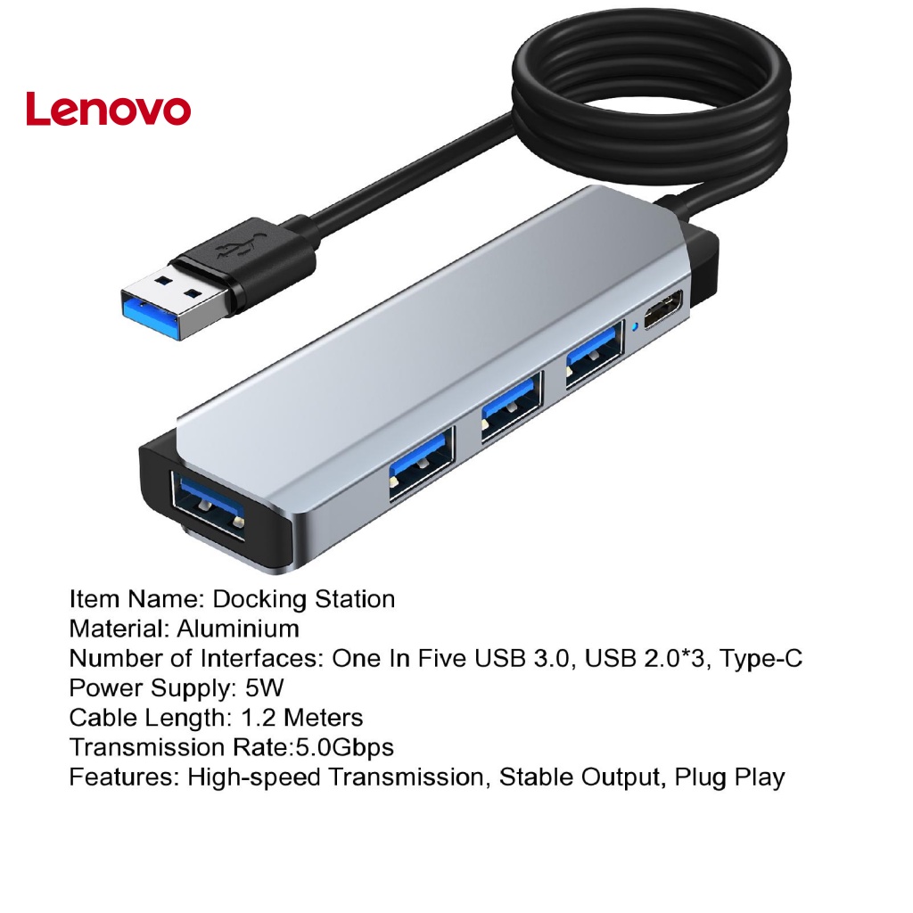 Bộ Chia 5 Cổng USB Type-C Tốc Độ Cao 5.0Gbps Cho Máy Tính