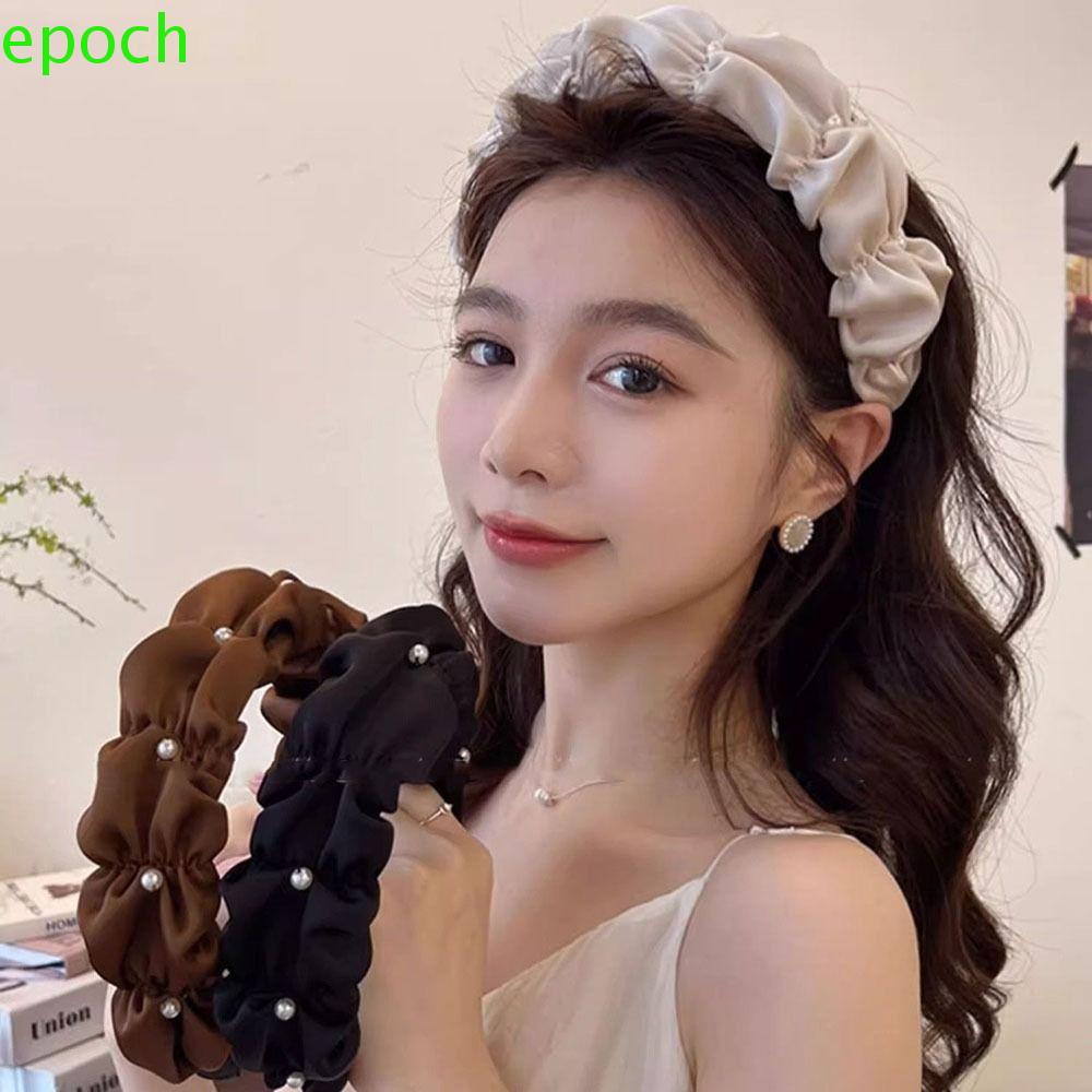 EPOCH Băng Đô Vải Satin Bản Rộng Thời Trang Dự Tiệc Cho Nữ