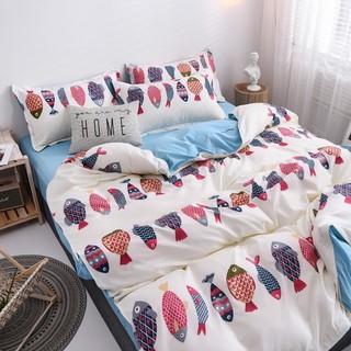 Bộ 4 Món Vỏ Chăn Ga Gối Coton poly hàng nhâp khẩu chất lượng cao nhiều mẫu dễ thương