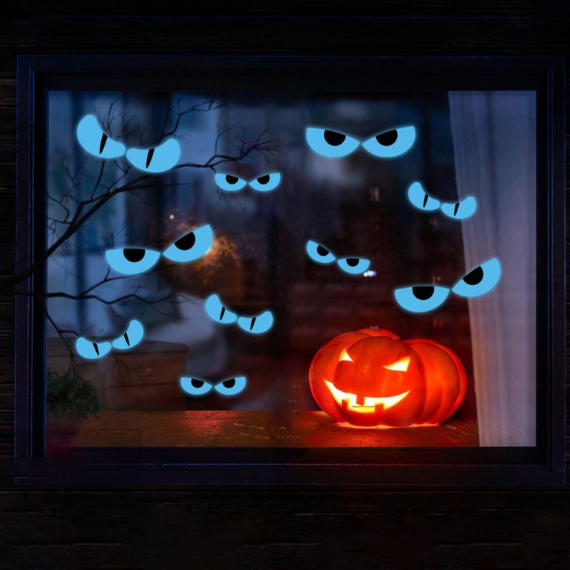 Miếng Dán Tường Hình Đôi Mắt Phát Sáng Trong Đêm Dùng Trang Trí