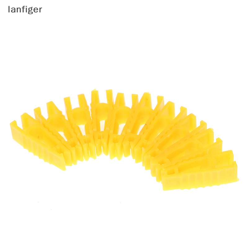 Set 10 Nhíp Kẹp Cố Định Cầu Chì Xe Hơi Bằng Nhựa Màu Vàng