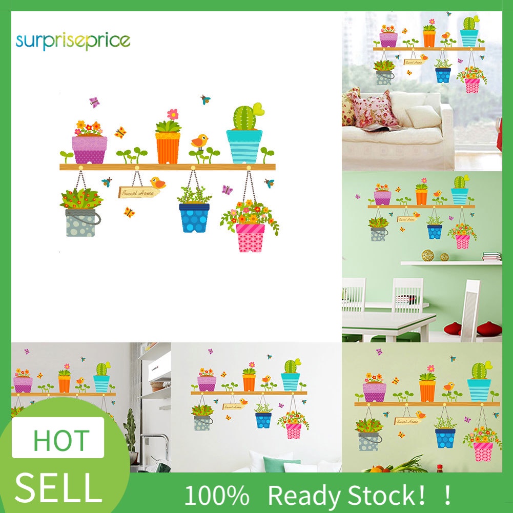 Giấy Dán Tường Hình Hoa Và Chim Hoạt Hình Trang Trí Phòng Trẻ Em DIY