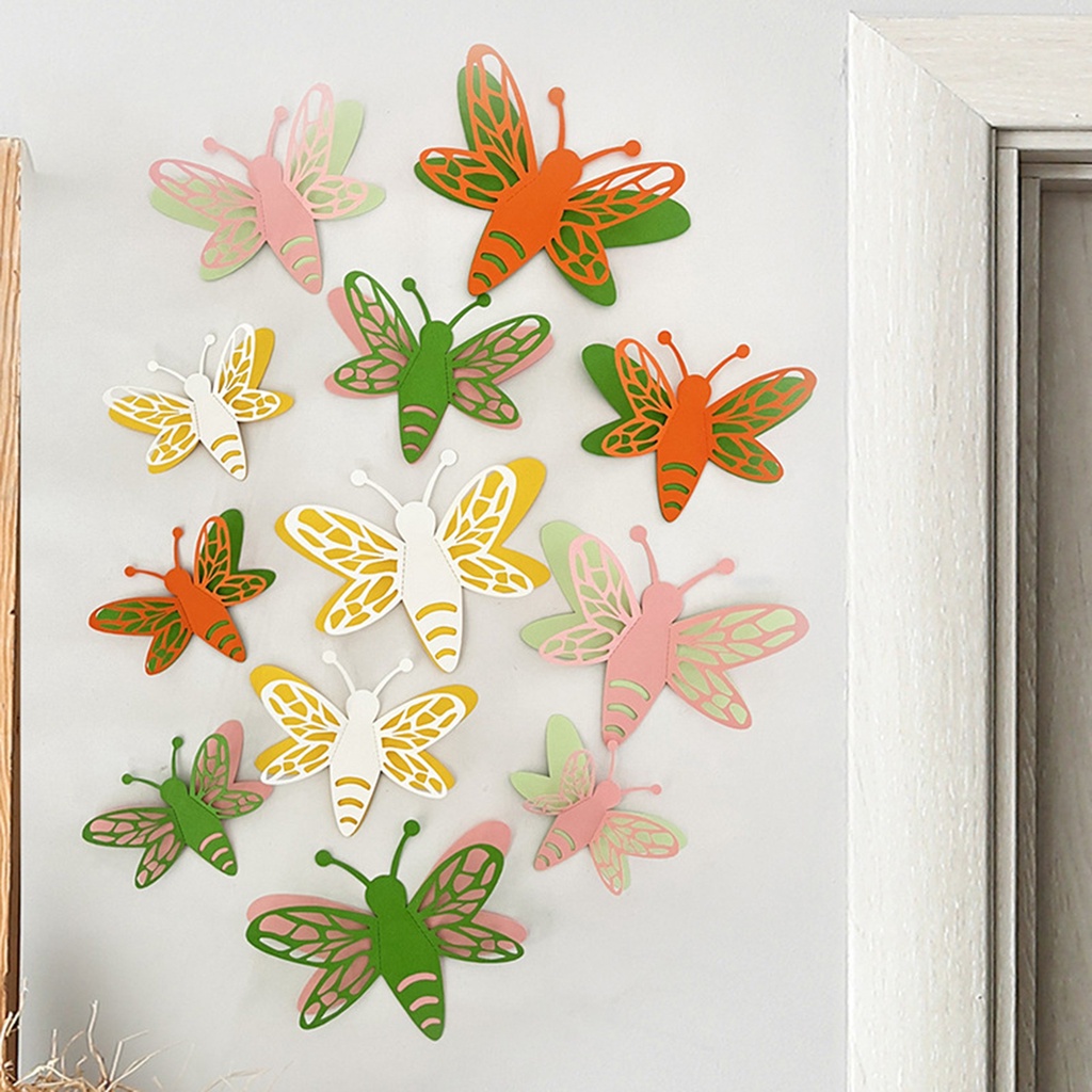 Set 12 Miếng Dán Tường 3D DIY Hai Lớp Chống Thấm Nước Có Thể Tháo Gỡ Trang Trí Phòng Khách