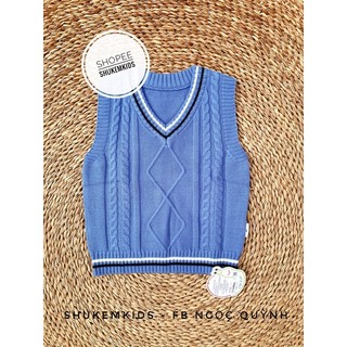 Áo gile len size to (2-6T) mềm đẹp bé