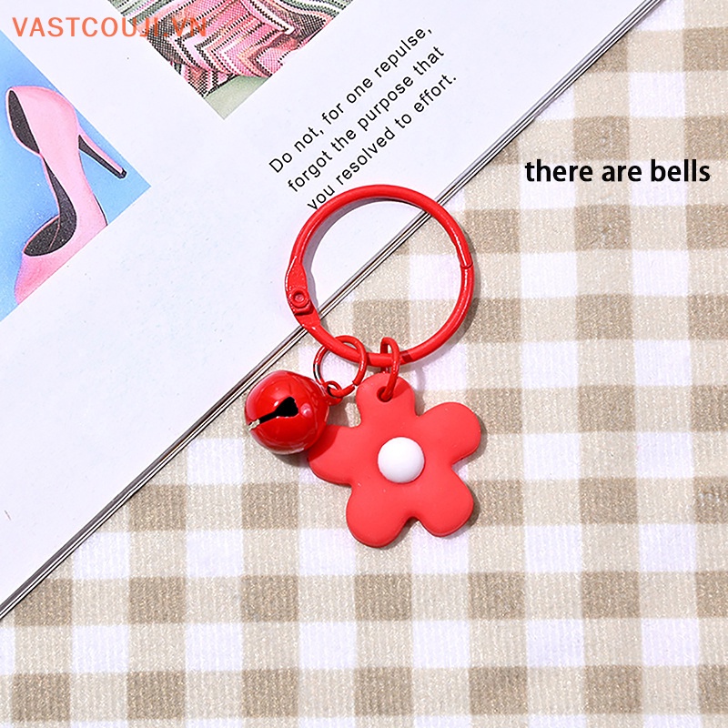 Móc Chìa Khóa Xe Hơi / Túi Xách Hình Hoa Kẹo Nhỏ Xinh Thời Trang Hàn Quốc Cho Nữ