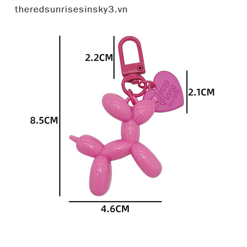 # # Móc Chìa Khóa Xe Hơi Dạng Thạch Đính Bóng Bay Chú Chó Thời Trang Punk Dành Cho Bạn Nữ / Túi Xách / Xe Hơi