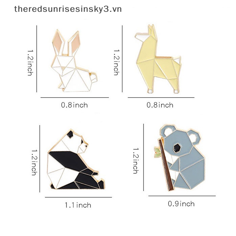 # # Ghim Cài Áo Hình Động Vật Thời Trang Tráng Men Hình Gấu Trúc Koala Alpaca Thỏ Cổ Áo Túi Xách
