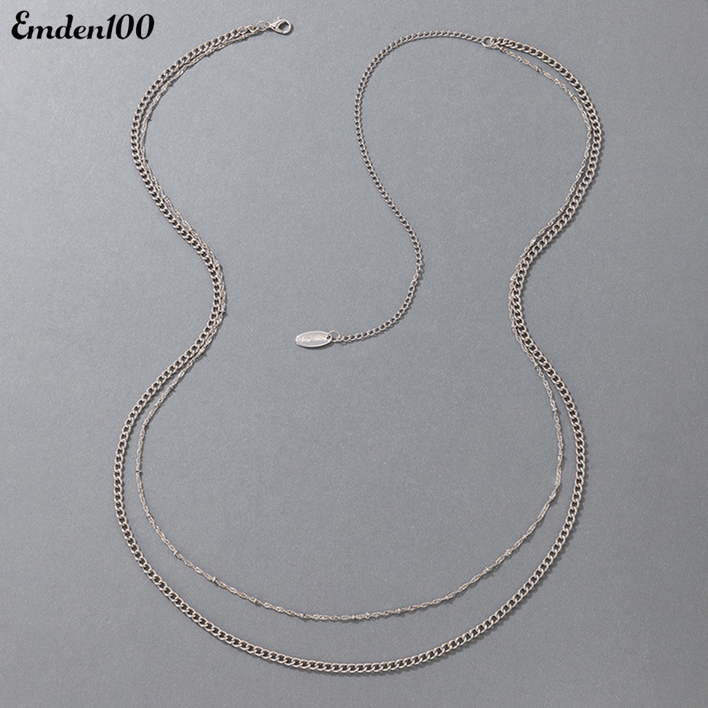[EMDEN] Chuỗi Dây Xích Thắt Lưng Hai Lớp Mỏng Đa Năng Có Thể Điều Chỉnh Trang Sức Cho Nữ