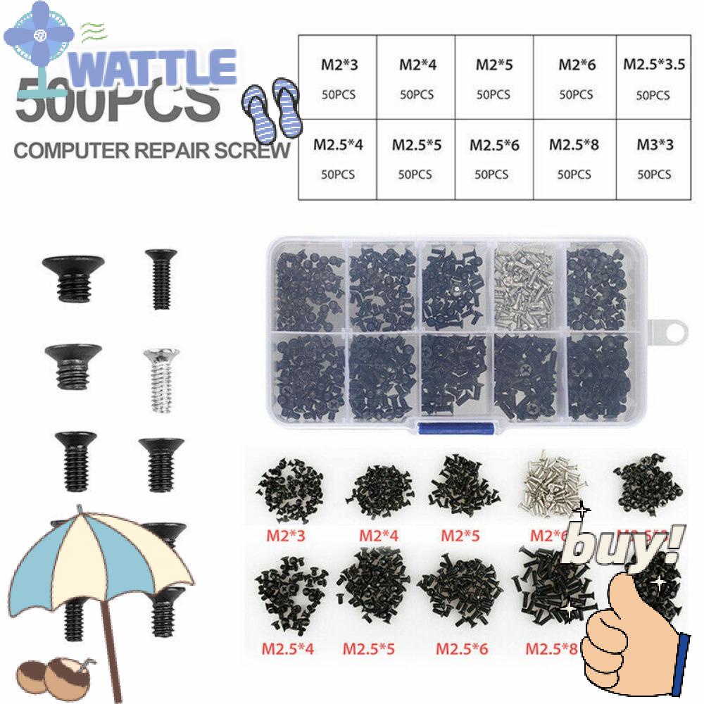 WTTLE Bộ Đinh Vít M2M2.5M3 Bằng Thép carbon Chuyên Dụng Cho Máy Tính