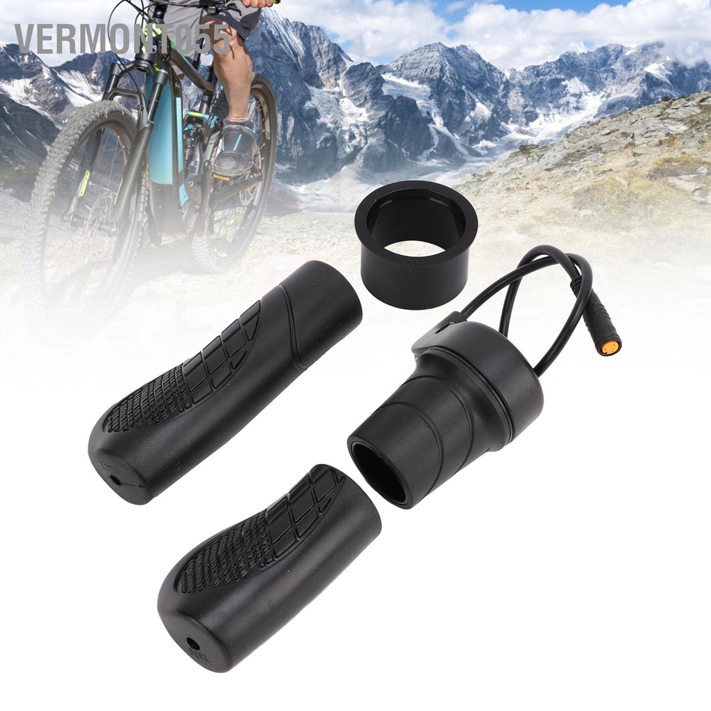 Vermont055 Tay nắm xe đạp Cao su nonslip Chống sốc mài mòn cầm điện