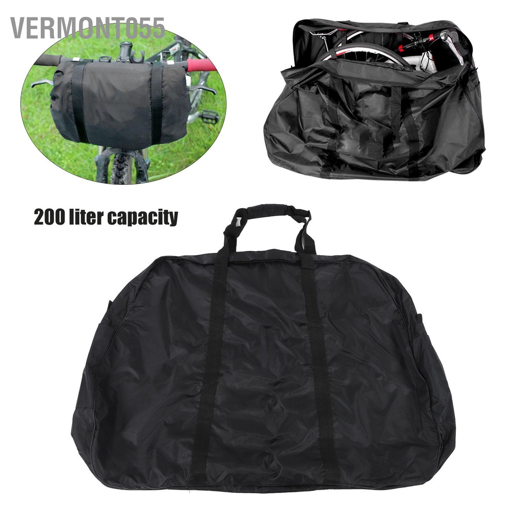 Vermont055 Bánh Xe Đạp Túi Nylon Đen Dày Di Động Gói Nĩa Khung Bảo Vệ Cho Đường Núi