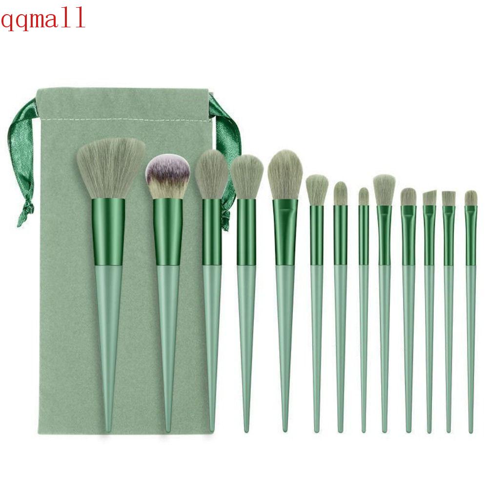 QQMALL Bộ Cọ Trang Điểm Lông Mềm Kèm Túi Đựng Tiện Lợi Dành Cho Người Mới Bắt Đầu