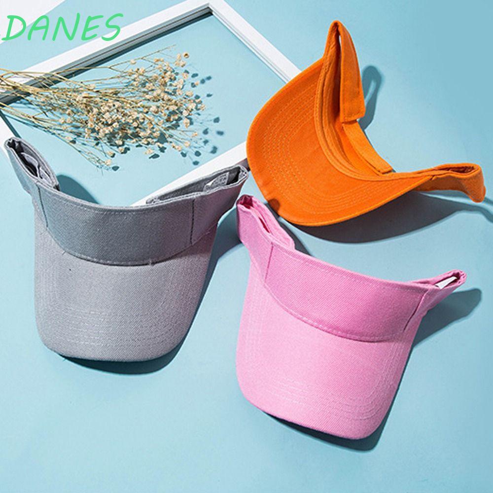 DANES Mũ Lưỡi Trai Nửa Đầu Chống Nắng Chống Tia UV Màu Sắc Đơn Giản Có Thể Điều Chỉnh Kích Thước Dành Cho Nữ