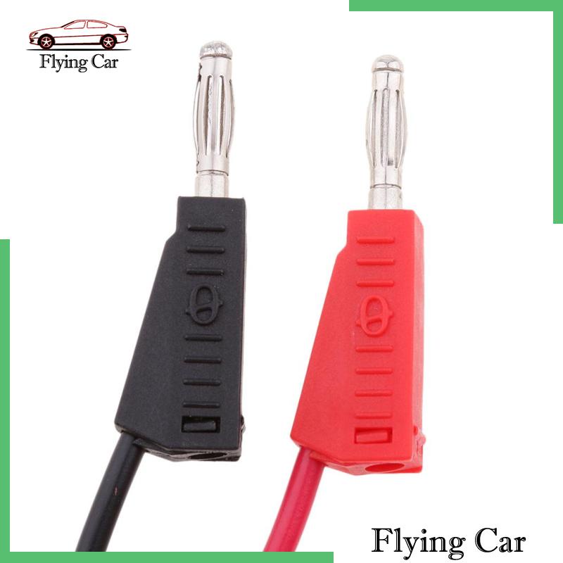 Bộ 2 Phích Cắm Chuối Bằng Silicon Màu Đen Có Thể Xếp Chồng 4mm