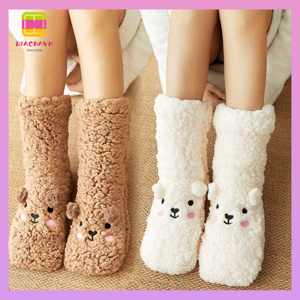 DIACHAVN Vớ Ngủ Giữ Ấm Mùa Đông Kiểu Dáng Dễ Thương Cho Nữ