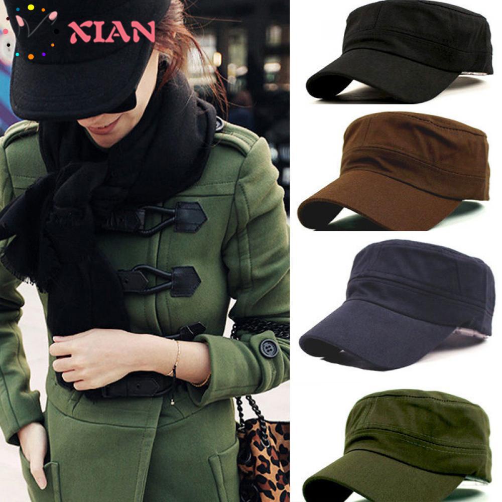 XIANTIN Mũ Lưỡi Trai Cotton Màu Trơn Unisex