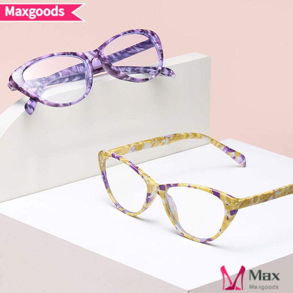 MAXG Kính Đọc Sách Gọng Hoa Siêu Nhẹ Phong Cách Vintage Thanh Lịch