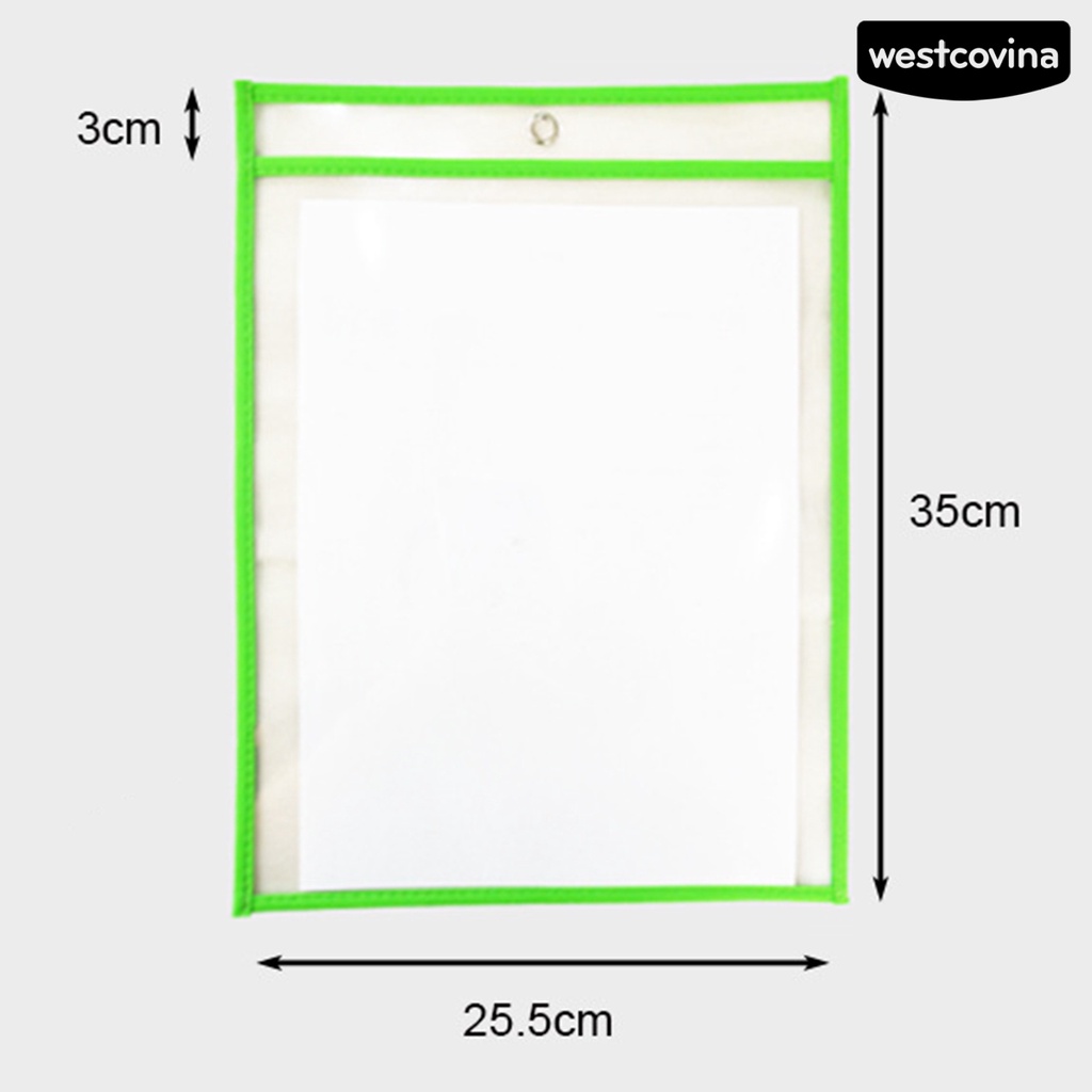 [WSTN] [WSTN]✎Set 6 / 10 Túi Trong Suốt Bằng PVC Có Thể Tái Sử Dụng Để Viết Và Tẩy Rửa