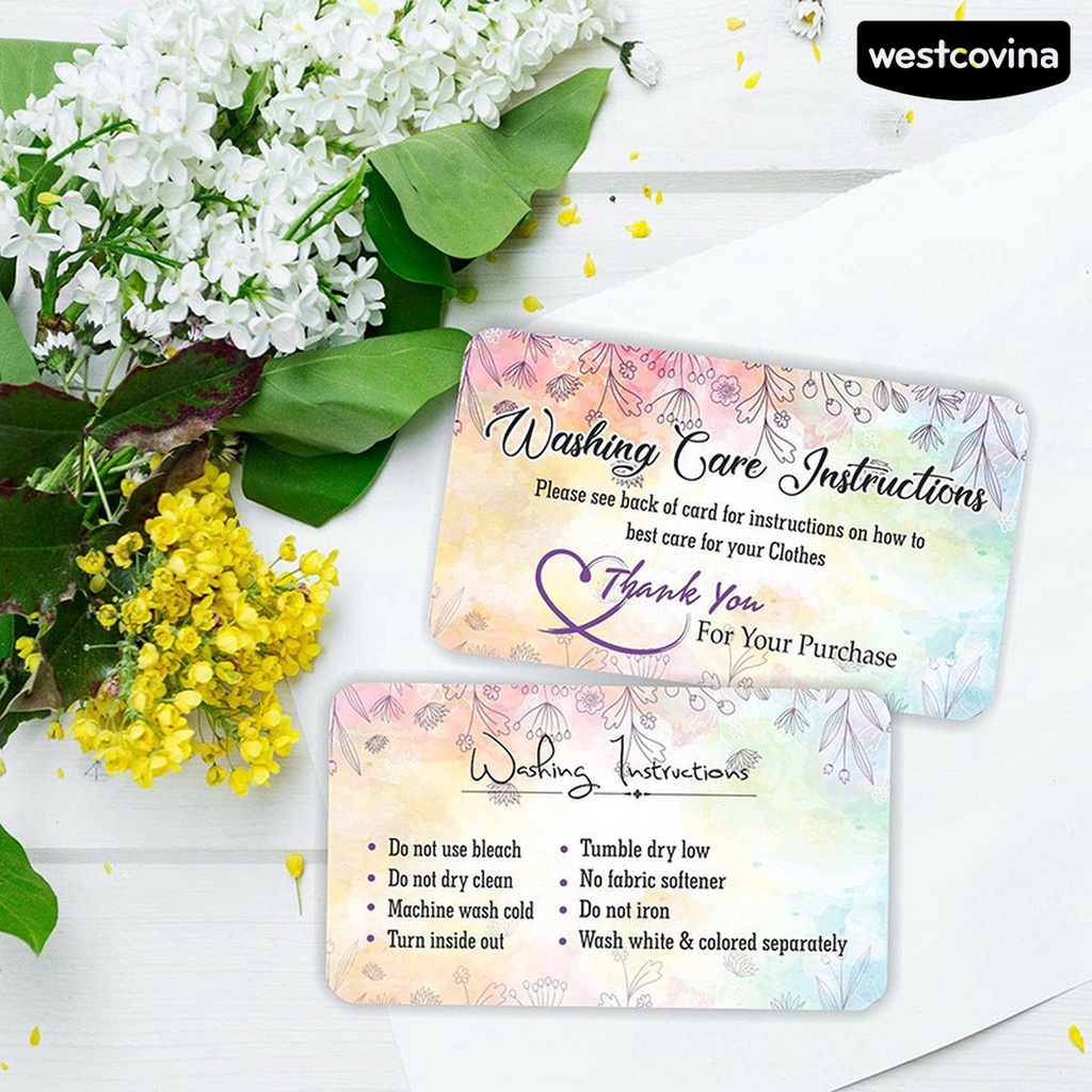[WSTN] [WSTN]✎Set 50 Thẻ Giặt Đồ Mini Chăm Sóc Quần Áo