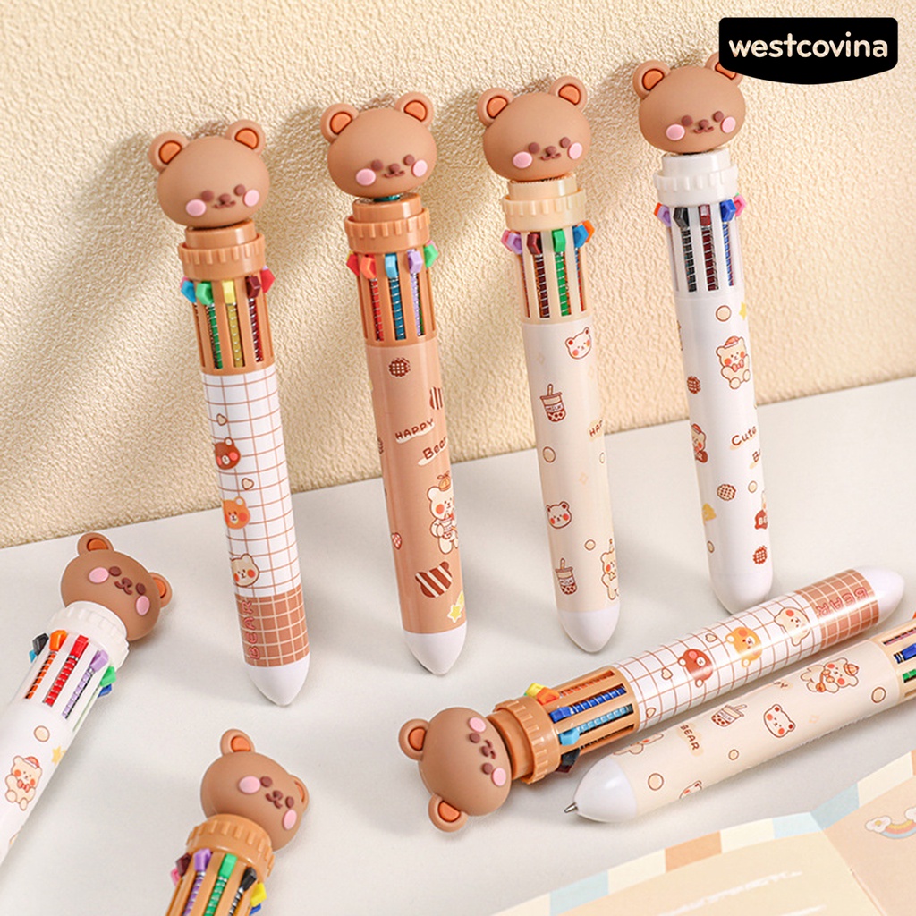 [WSTN] [WSTN] [WSTN]✎Set 2 Bút Bi 0.5mm 10 Màu Dễ Thương