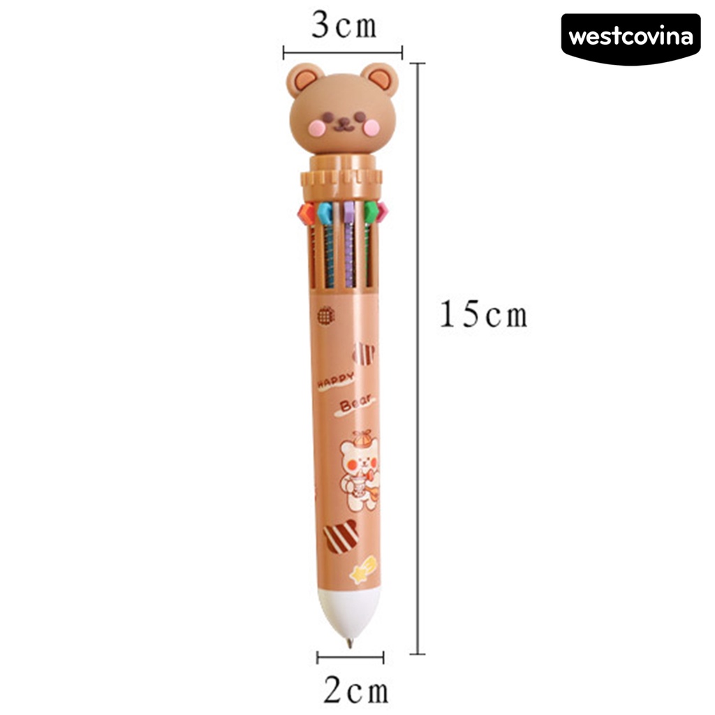 [WSTN] [WSTN] [WSTN]✎Set 2 Bút Bi 0.5mm 10 Màu Dễ Thương