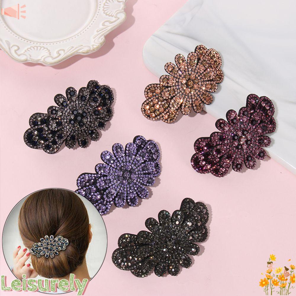 LEILY Kẹp TóC ĐíNh Kim Cương Giả NhiềU MàU ThờI Trang Cho Nữ