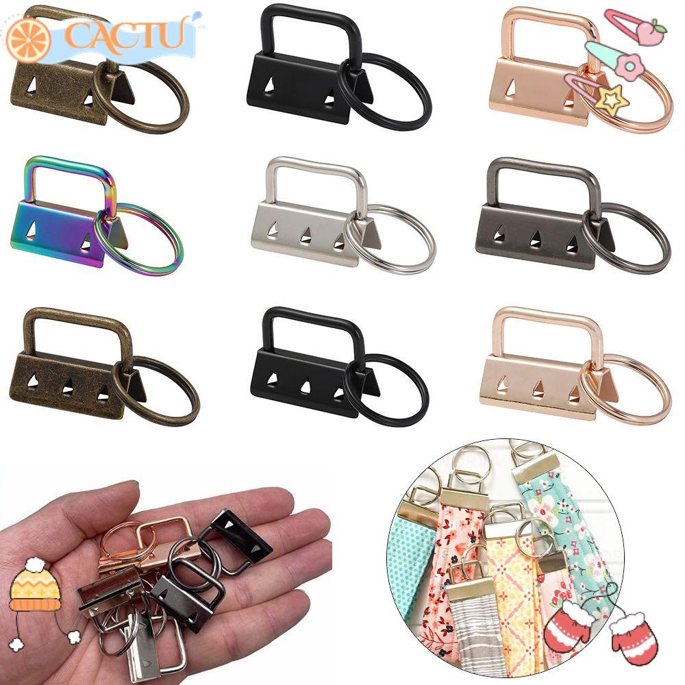 CACTU Set 5 Kẹp Đuôi Bông Cotton Làm Đồ Thủ Công Kèm Móc Khóa