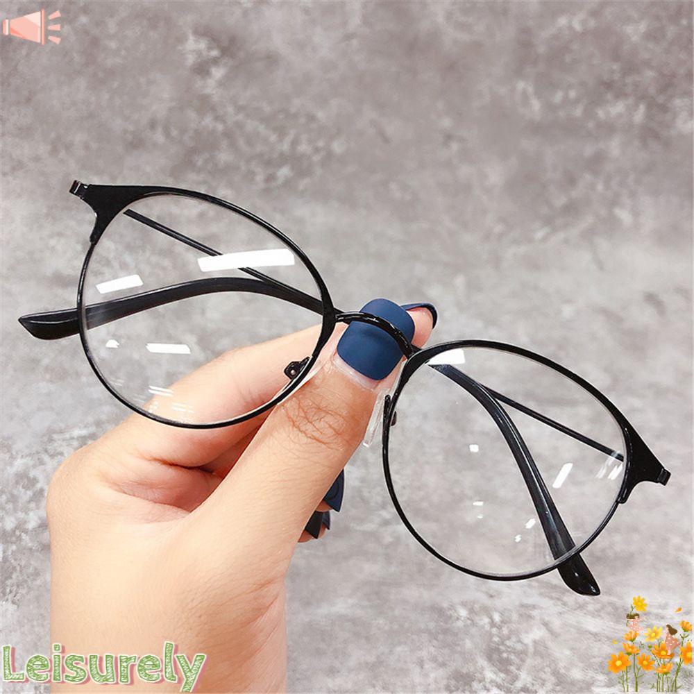 LEILY Kính Mát Gọng Kim Loại Tròn Cổ Điển