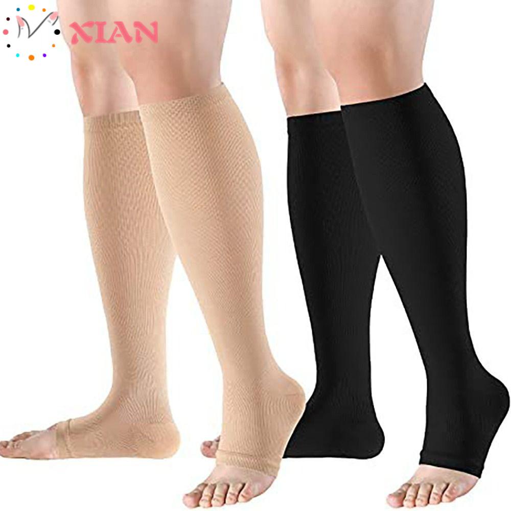 XIANTIN Tất Nén Thể Thao Hở Ngón Y Tế Dẻo Màu Đen Cho Nam Và Nữ Size S / M / L / XL / XXL
