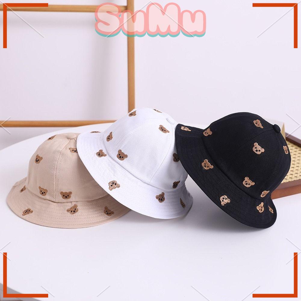 SUMU Mũ Bucket Hình Gấu Dễ Thương Thời Trang Mùa Hè Cho Bé