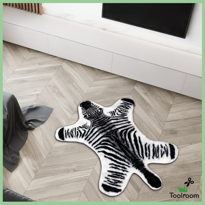 Thảm Lông Lót Sàn Mềm Mại Thoải Mái Họa Tiết Hổ Dễ Thương