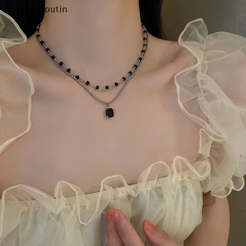 Vòng Cổ Choker Hai Lớp Màu Đen Thời Trang Dành Cho Nữ