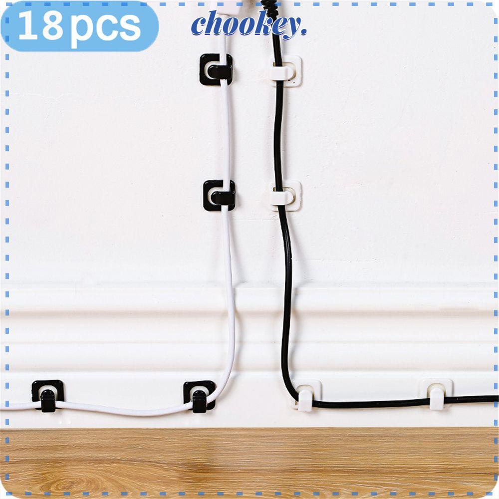 CHOOKEY Bộ 18 Giá Đỡ Cố Định Dây Cáp Gọn Gàng Tiện Dụng