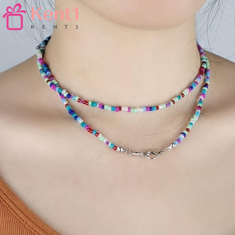 KENT1 1 Dây Đeo Mắt Kính Xỏ Hạt Với 2 Khóa Silicone Chống Trượt Phong Cách Vintage Cho Nam Nữ