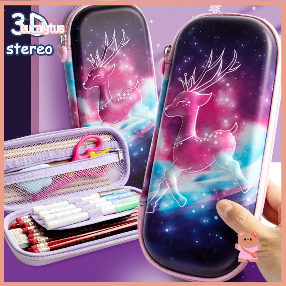 EUTUS Hộp Đựng Bút 3D Bằng EVA Chống Thấm Nước Kích Thước Lớn Dễ Thương Xinh Xắn