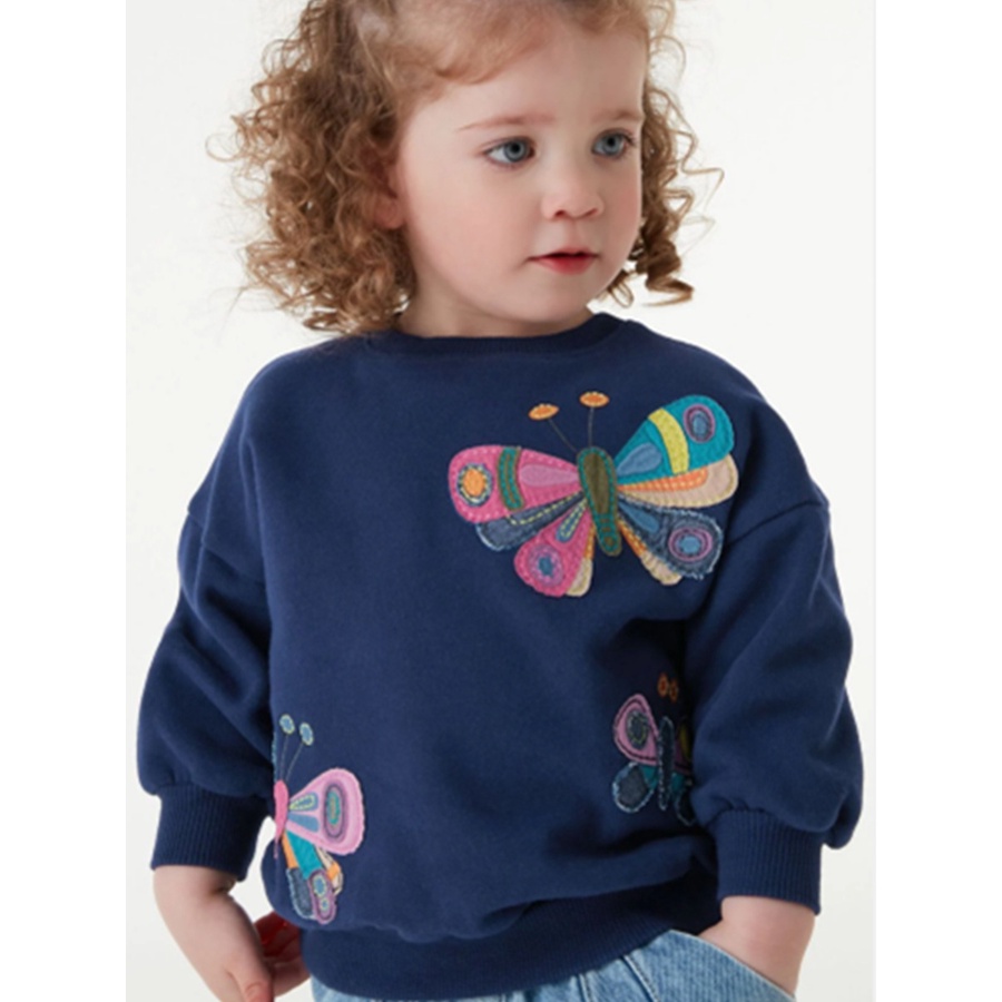 Áo Nỉ Tay Dài In Hình Khủng Long / Kỳ Lân Thời Trang Mùa Thu Cho Bé Gái