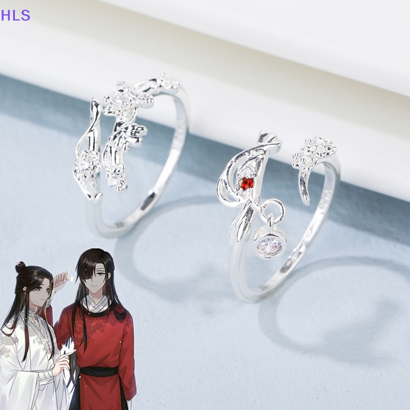 [HLS] Nhẫn Cặp Unisex Hình Anime Tian Guan Ci Fu Blessing Hua Cheng Xie Lian Có Thể Điều Chỉnh Làm Quà Tặng Trang Sức
