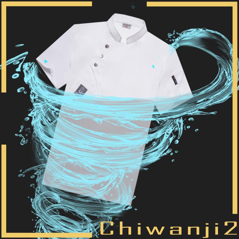 Áo Khoác Đầu Bếp Ngắn Tay Thoải Mái Thời Trang Unisex